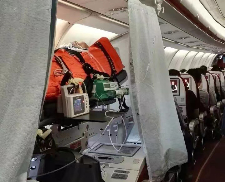 乐安县跨国医疗包机、航空担架